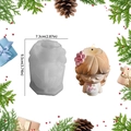 Resin silicone mold for wreath girl candle holder and 9.5cm tall little princess plaster pot - Curly Hair Girl / Semi-transparent White