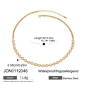 Pulsera dorada de acero inoxidable y circonita con cierre de langosta y cadena ajustable - Jdn0112046