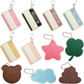 Collezione di ciondoli ricamati colorati con orsetto, stella e targhetta nome - Set Misto di Stili Assortiti