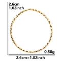 Golden 304 stainless steel faceted geometric ring pendant for DIY jewelry, 2.6cm diameter - Round-S1512 / Gold
