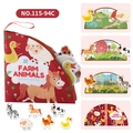 Farm animal soft cloth quiet book for infant early learning and sensory development - Farm Animals (NO.115-94C) / 35.00g