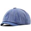 Cappello Miki classico in denim lavato blu con stile retrò e finitura testurizzata - M (56-58cm) / Blu Medio