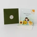 3D Teacher appreciation card set with green envelope and Best Teacher Ever pop-up design - Gardener Series 3D Pop-up Card - Style A