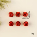 Set di 6 campanellini natalizi in metallo rosso, decorazioni da 2,6 cm per l'albero - Set da 6 pezzi / Campanello a Croce - Rosso