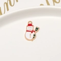 DIY Christmas snowman pendant made of alloy and colorful enamel for jewelry making - 07# Snowman (12*21mm)