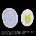 Stampo in silicone ovale con mughetto per cornici in resina e gesso artigianale - Semitrasparente