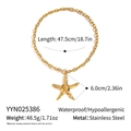 Dettaglio della collana con ciondolo a stella marina dorata con misure e materiali - Stile Ciondolo Stella Marina Dorata (YYN025386)