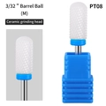 Embout de ponceuse ongle en céramique blanche 3/32 grain moyen pour manucure pro - PT08 Cylindre Boule Moyen (M)