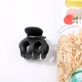 Matte black oversized square hair claw clip for thick hair with frosted finish - 5.5cm Ponytail Hair Claw - Black / Bulk (No Packaging)