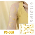 Gilding VS-008 gold freckle face tattoo stickers with moon and stars for party makeup - VS008 (Gold Heart Star Moon)