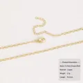 Detail of 18k gold plated copper chain with lobster clasp and adjustable extension link - 18K Gold Plated Irregular O-Chain