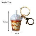 Gedetailleerde maatspecificaties voor de miniatuur ijsje sundae sleutelhanger - Sundae Bruin