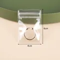 Transparent 4x6cm PVC jewelry storage bag with seal zipper for small rings and studs - 4x6cm/26 Silk Thickness / Clear