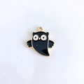 Mignon pendentif hibou noir et doré avec yeux blancs pour accessoires de bijoux DIY - 14# (Hibou Noir)