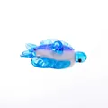 Handmade glass sea turtle ornament in sky blue and white for aquarium decoration - Style 20-White Blue Gradient Sea Turtle