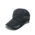 Close-up of laser-cut ventilation holes and mesh panels on quick-dry outdoor sport cap - M (56-58cm) / Dark Gray