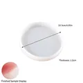 Round silicone coaster mold for resin DIY with 10.3cm diameter and 1.2cm thickness - No.2 Round Coaster / Diameter 10.3cm / Thickness 1.2cm