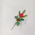 26cm artificial pine branch with red berries and small Christmas tree ornament - Y40-Red Tree Berry Pine