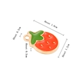 Detailed strawberry alloy pendant with dimensions for DIY jewelry making - Strawberry 1