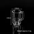 Mini boccale di birra trasparente per fai-da-te, dimensioni 3,8 cm altezza e peso di 5,3 g - Boccale di birra / 3.8cm x 2.4cm / Trasparente