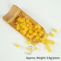 Miniature yellow PVC cherry resin charms for DIY craft work measuring 1cm by 2.3cm - 2.3cm Mini Yellow Cherry