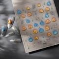 5D embossed flame demon nail art stickers with glitter laser finish and adhesive backing - Calcifer Flame Cartoon Style (CO-331)
