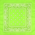 Fluorescent green paisley bandana with classic black and white street style patterns - Fluorescent Green