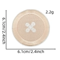 Detail view of round beige embroidered patch with size 6.1cm and 2.4 inch measurements - Cross Stitch Circle / 21#
