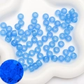 Translucent blue barrel beads for DIY bracelets with luminous glow effect - 100 Pieces/Pack (9x6mm) / Glow in the Dark Royal Blue