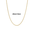 Minimalist 14K gold plated necklace with 40cm+5cm adjustable chain for women - Fine Snake Bone Chain