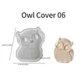 DIY Halloween owl silhouette silicone mold for resin casting with detailed measurements - Owl Face Cover #06