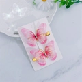 Roze vlinder haarspelden voor meisjes, schattige haaraccessoires in feeen stijl voor kind. - Rood Paar