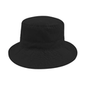 Foldable black sun hat with quick-dry fabric and reinforced stitched brim for outdoor use - Black