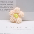 Handmade milk cotton crochet flower accessory in soft pink and yellow for DIY projects - Light Pink