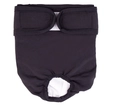Washable black dog diaper with white absorbent lining and Velcro strap for large breeds - 2XL / Female Dog Waterproof Black