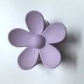 Matte light purple flower hair claw clip with a minimalist five-petal floral design - 7cm / Light Purple