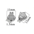 Stainless steel bee beads for DIY jewelry with 11x12mm dimensions and 1.5mm hole - Bee-Steel