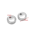 Polierter Edelstahl-Rundanhänger 15mm mit 2,5mm Loch für DIY-Schmuckherstellung - 15mm Hydraulische Rundscheibe / Stahlfarben