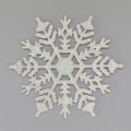 Glinsterende witte 10cm sneeuwvlok met glitterafwerking voor kerstboomversiering en decoratie - 10CM (met touw) / Kleurrijk Wit