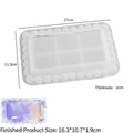 Rectangular silicone resin mold for beaded tray DIY, featuring bubble edge craft design - Beaded Rectangular Tray