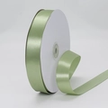 Sage green satin ribbon spool for gift wrapping and flower decoration crafts - 91m / Sage Green