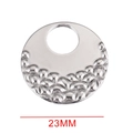 Runder Hammerschlag-Anhänger aus Edelstahl in Silber mit 23mm Durchmesser Angabe - Rund Stahlfarben / 23mm