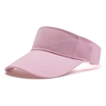 Pink open top sun visor hat in twill cotton for summer sports and outdoor sun protection - Pink
