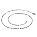 Collana a catena box in acciaio inossidabile argento con chiusura a moschettone - Stile A-2mm Larghezza-45cm Lunghezza (KN93490-Z)