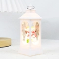 White European-style Christmas lantern with snowman and warm light decoration - White Snowman