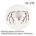 Stampo in silicone a forma di ragno per decorazione torte e fondente di Halloween - Ragno / Grigio