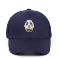 Casquette de baseball en coton bleu marine avec broderie panda hip-hop et chaînes - Réglable / Bleu marine