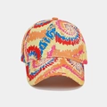 Vibrant rainbow tie-dye baseball cap for beach vacations and outdoor sun protection. - Rainbow Spiral Tie-Dye (Color #2)