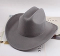 Classic grey wool felt fedora hat with wide wavy brim on Kinfolk magazine background - One Groove With Rope / Gray