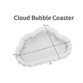 Cloud bubble onderzetter siliconen mal met afmetingen 16,7cm x 12,1cm voor DIY - Wolk Bellen Onderzetter